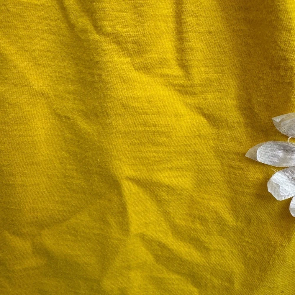 Genuine Kids Osh Kosh 3T Girls Yellow and White Flower Short Sleeve Blouse Top